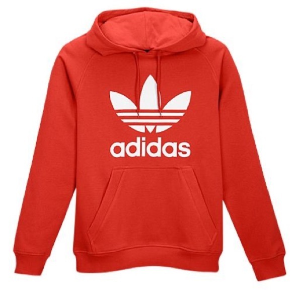 Red Adidas hoodie - Picture 1 of 4